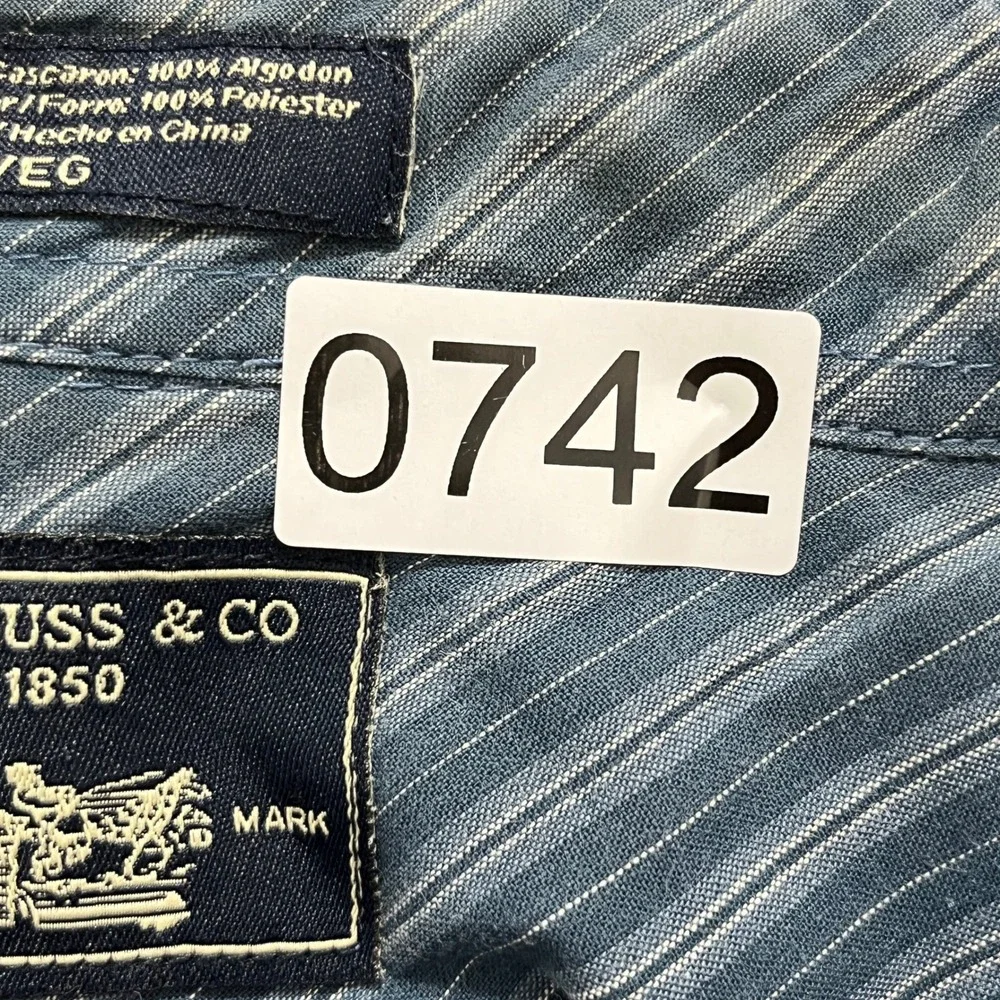 Levi Strauss Quilted Denim Shirt Jacket‎ Shacket Workwear Blue XL Mens - Picture 9 of 10